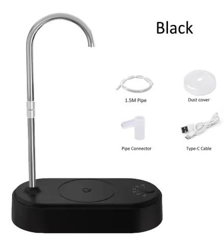 Electric Drinking Water Pump Automatic Water For Gallon Drinking Water Bottle Pump For Home Office Portable Cold Water Peaceful Pleasures Health and Wellness black-2