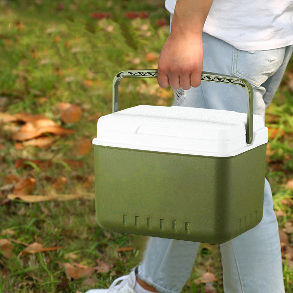 6/13L Cooler Box Portable Camping Refrigerator Incubator Large Capacity Car Ice Bucket Heat Preservation Camping BBQ Equipment Peaceful Pleasures Health and Wellness