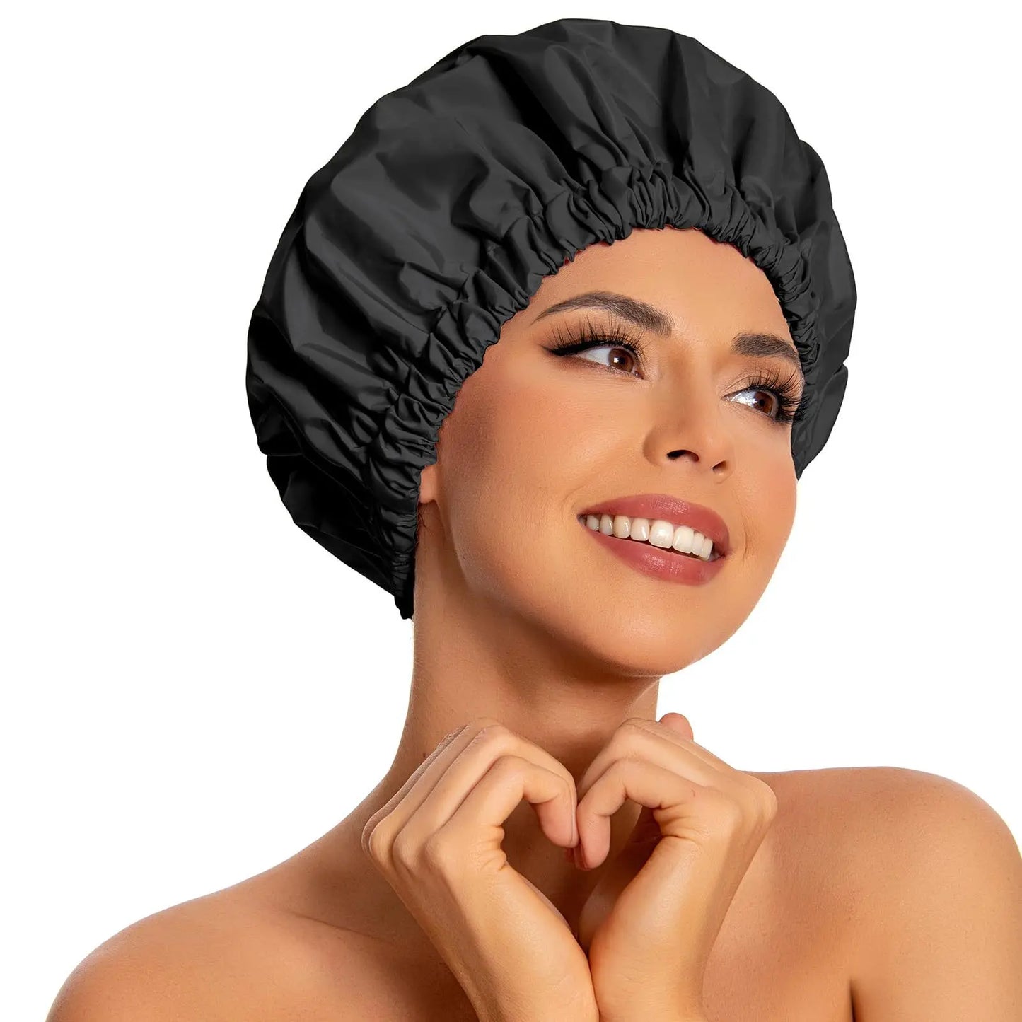 Women's Soft Double Layer Bonnet – Adjustable Sleep & Shower Cap