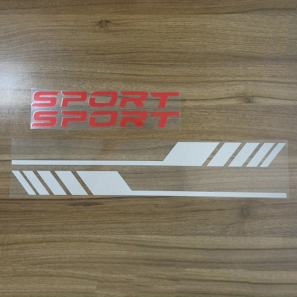 Stylish Sport Diagonal Stripe Car Door Stickers Peaceful Pleasures Health and Wellness white S-11.02x2.44inch