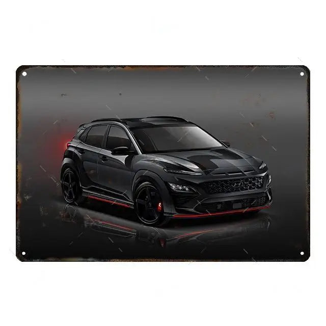 Vintage Race Car Canvas Wall Art | Retro Auto Poster Print
