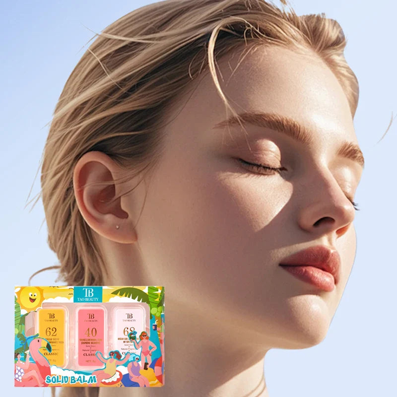 3-Pack Solid Perfume Set – Alcohol-Free Fruity Fragrance Unisex