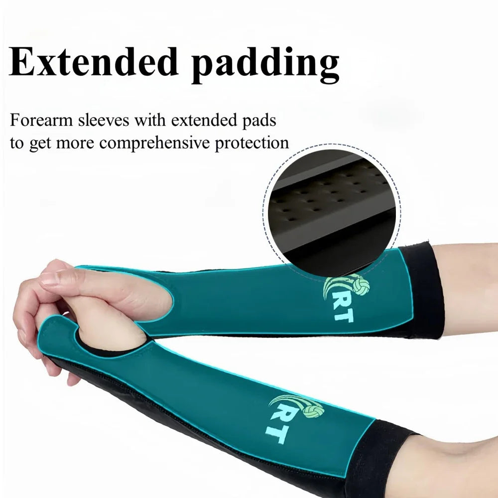 Volleyball Arm Sleeves with Foam Pads & Thumb Hole – 1 Pair Volleyball Arm Sleeves Peaceful Pleasures Health and Wellness