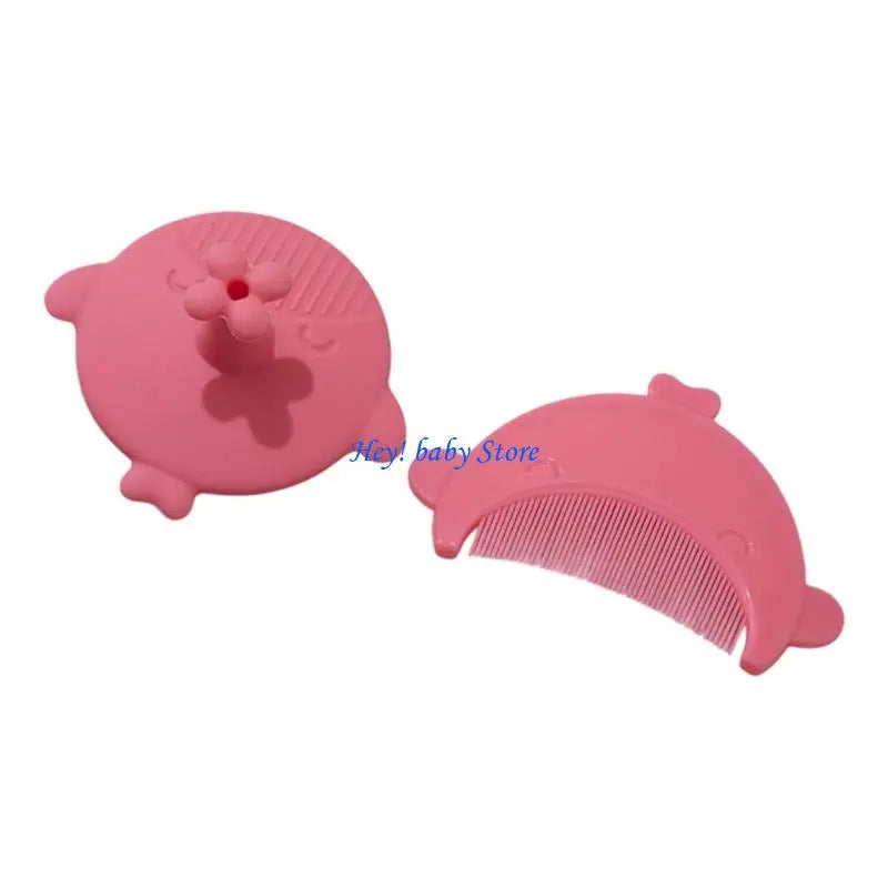 Baby Scalp Massage Shampoo Brush & Soft Comb Set – Silicone