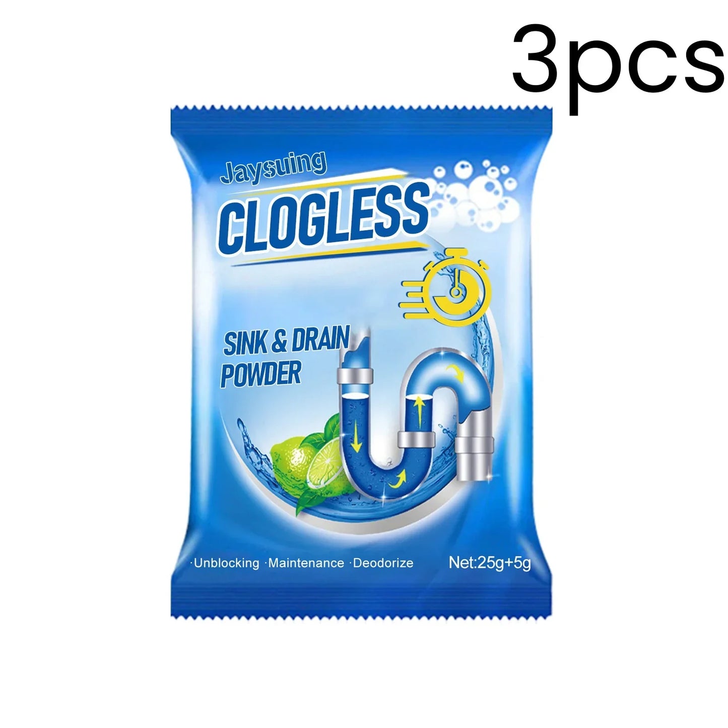 Jaysuing Drain Cleaner Powder – Unblock, Clean & Deodorize