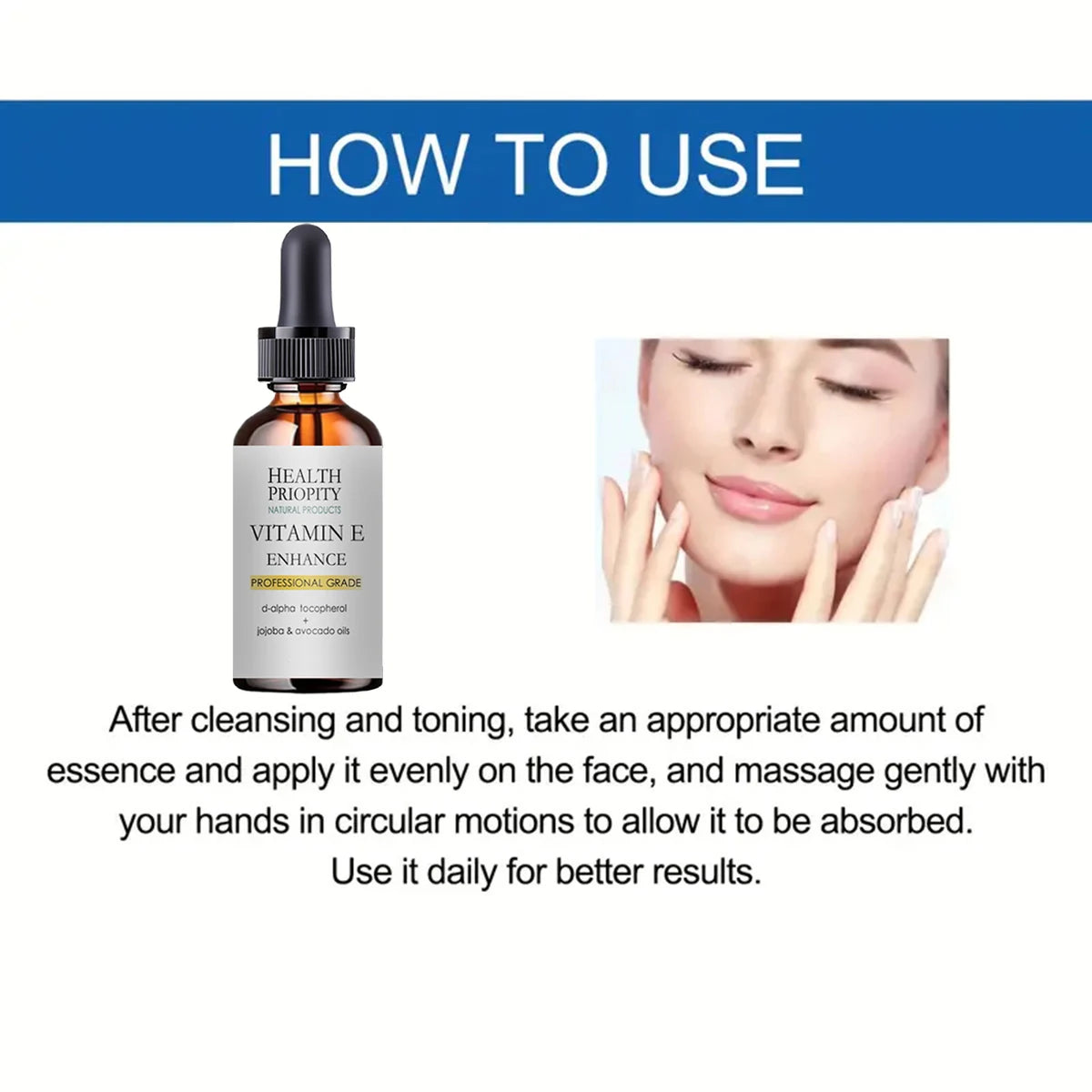 Vitamin E Face Serum Oil – Anti-Wrinkle & Moisturizing