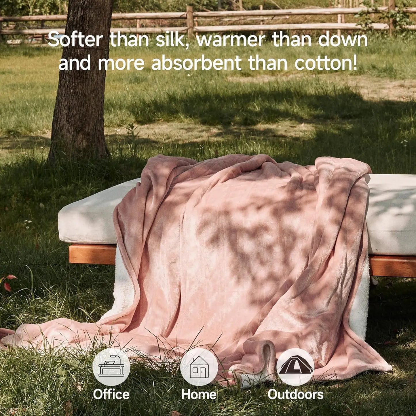 Queen Electric Heated Blanket – Dual Controllers, 6 Levels, ETL/FCC Peaceful Pleasures Health and Wellness