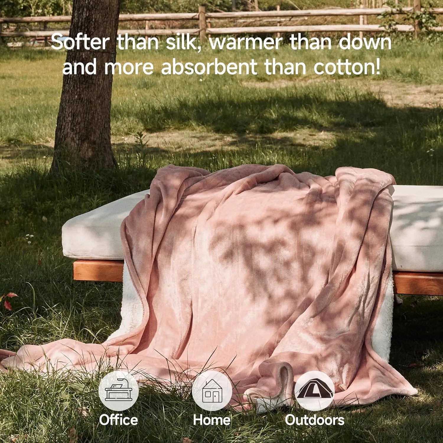 Queen Electric Heated Blanket – Dual Controllers, 6 Levels, ETL/FCC Peaceful Pleasures Health and Wellness