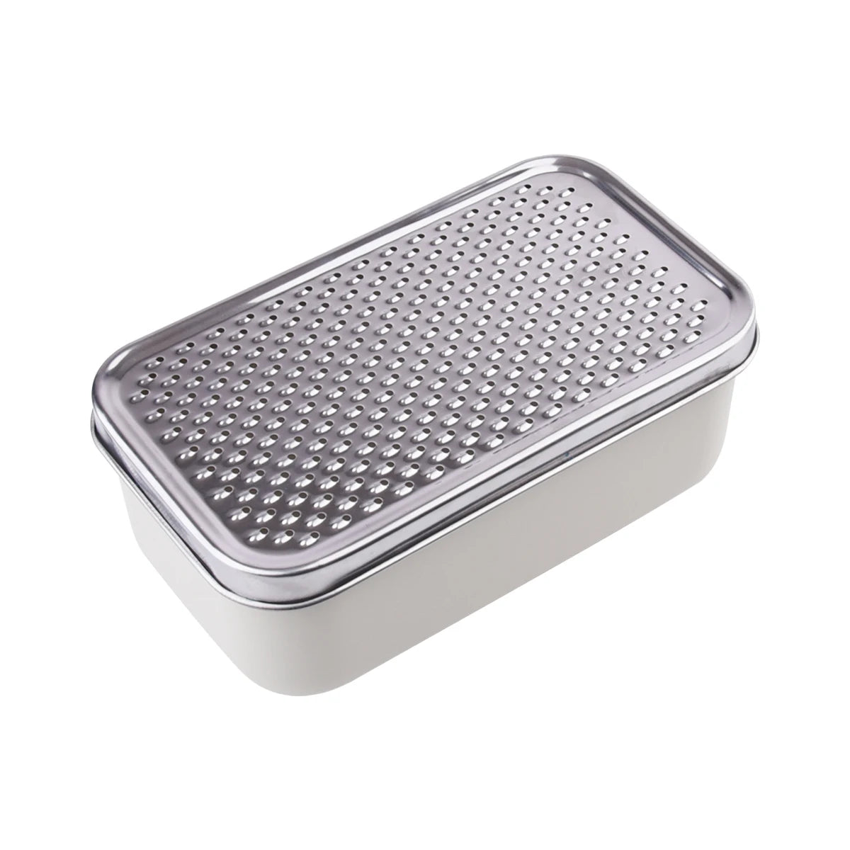 2-in-1 Box Grater & Vegetable Chopper with Container | Stainless