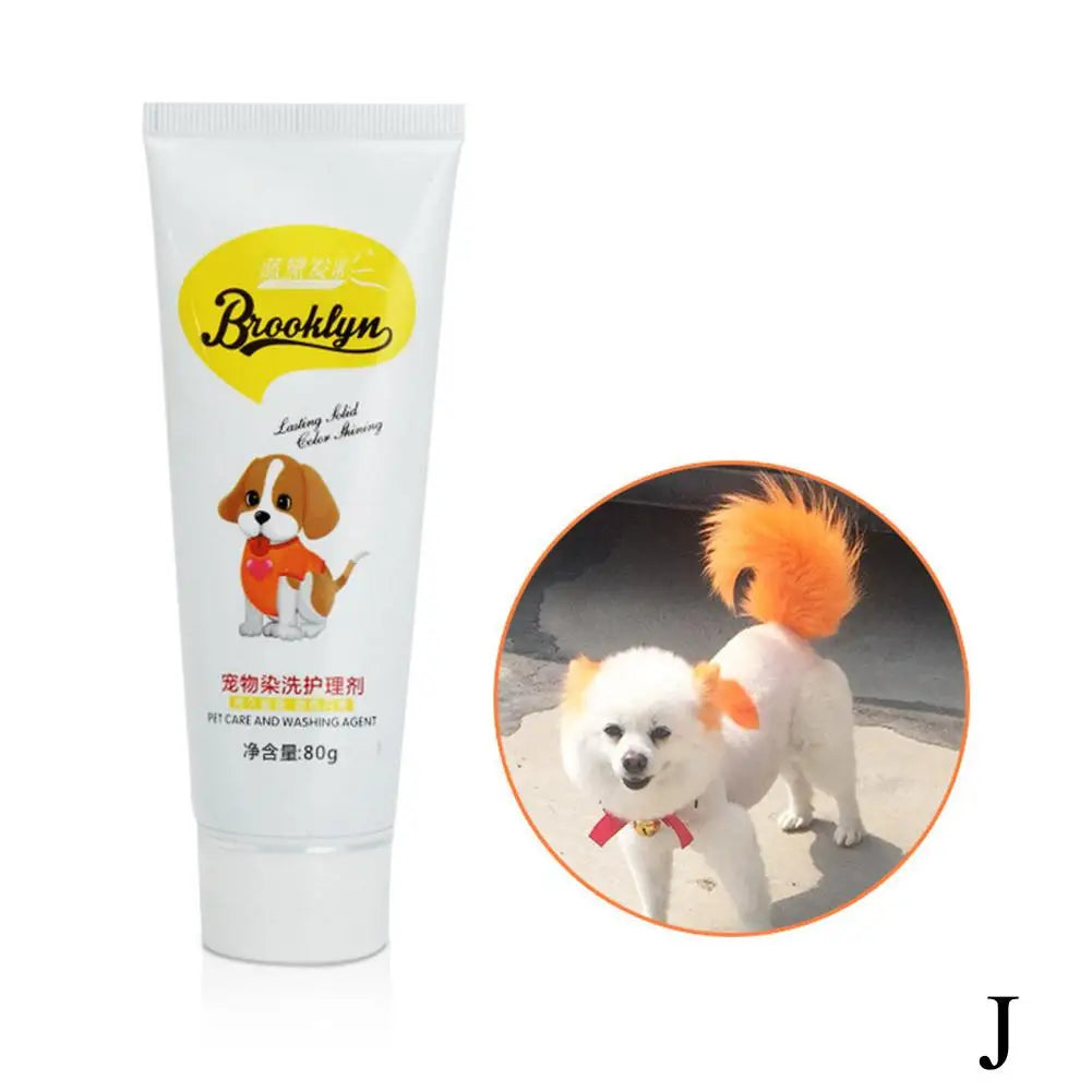 80g Pet Dog Cat Animals Hair Coloring Dyestuffs Dyeing Pigment Agent Supplies Peaceful Pleasures Health and Wellness Samba Orange