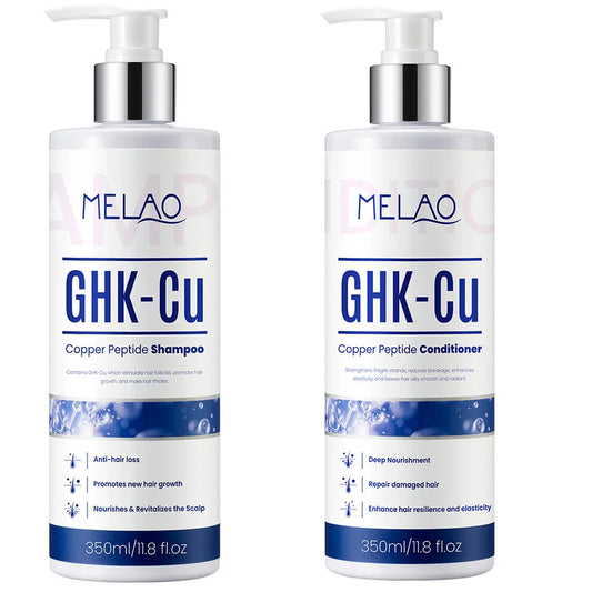 350ml GHK-Cu Copper Peptide Hair Growth Shampoo Dual Peptides Anti Hair Loss Treatment Thinning Hair Scalp Care Conditioner Peaceful Pleasures Health and Wellness