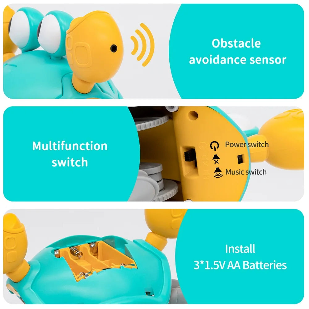 Dancing Crab Crawling Toy – Interactive Infrared Baby Toy Gift