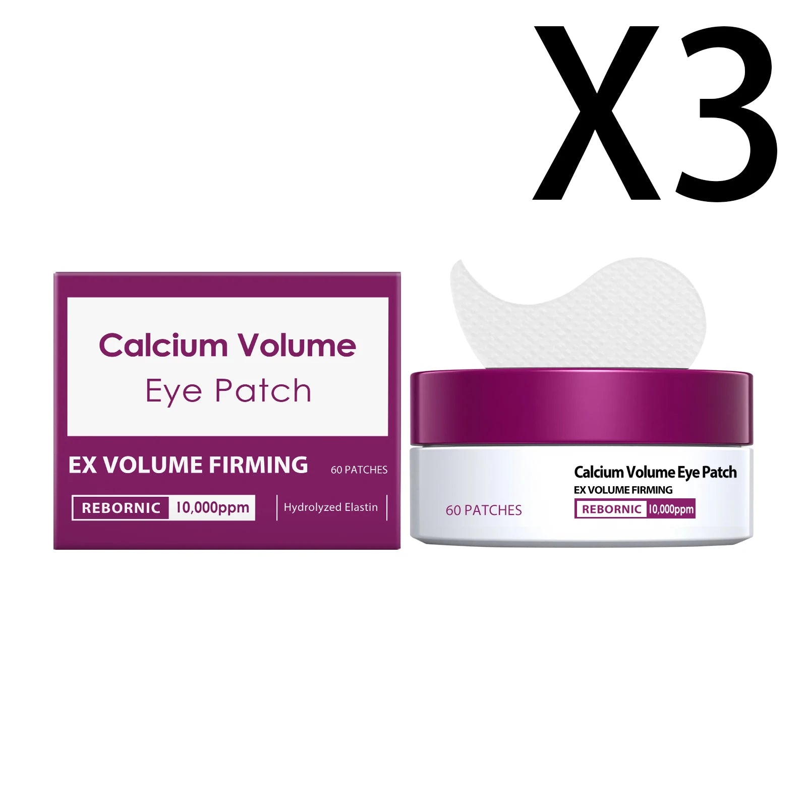 Collagen Tighten Eye Mask for Dark Circle Reduction Peaceful Pleasures Health and Wellness 3X60PCS