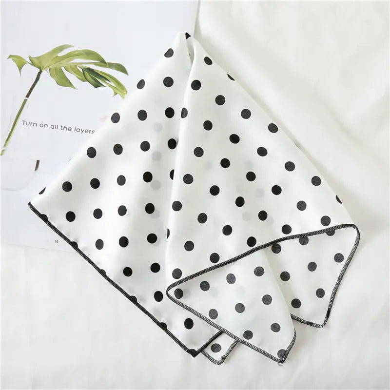 Leopard Print Polka Dot Square Scarf Small Scarf for Bag Decoration Collar Headband Spring Summer Fashion Accessories Peaceful Pleasures Health and Wellness white 2pcs