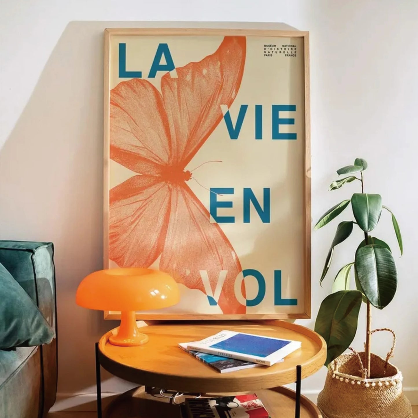 Mid Century Modern Butterfly Canvas Wall Art Print | Home Decor