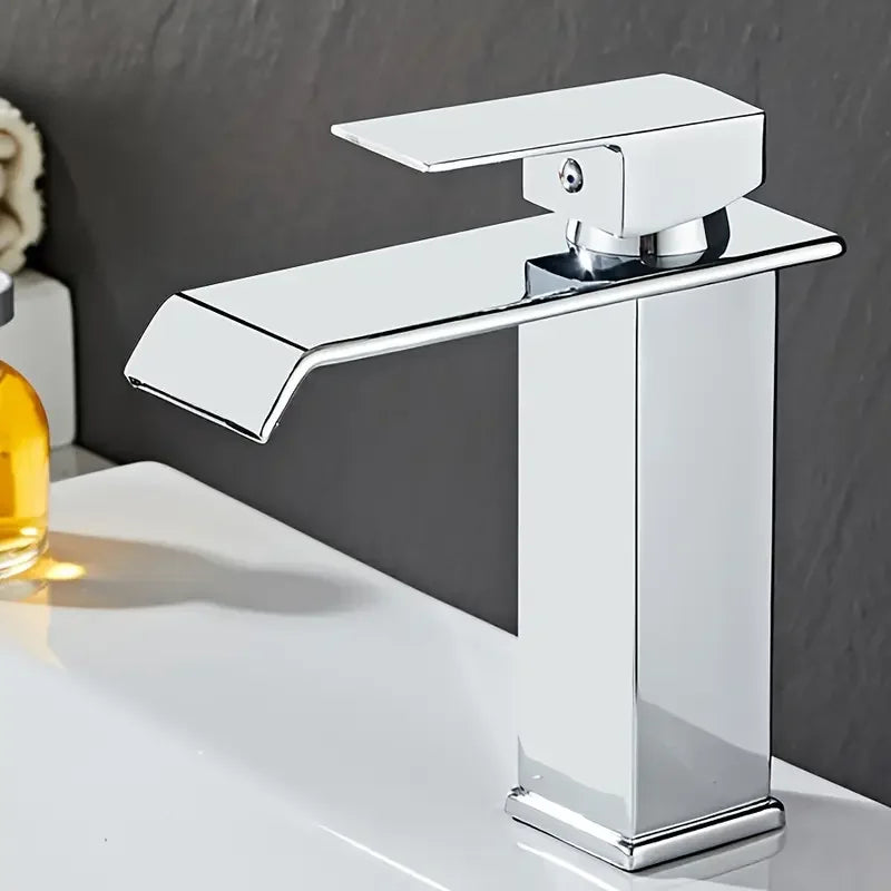 Waterfall Bathroom Faucet | 304 Stainless Steel Chrome Finish