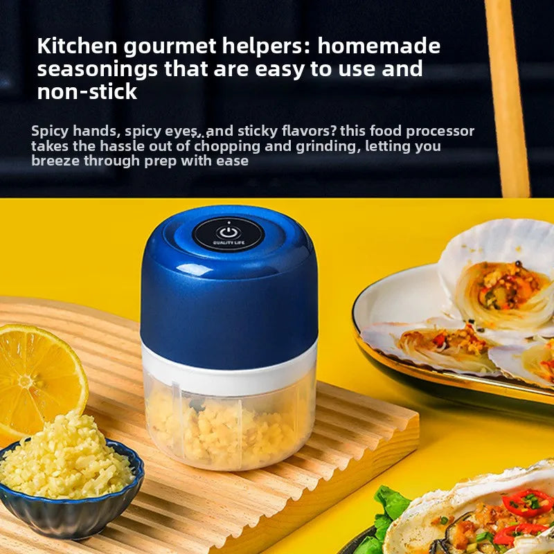 Hot Sale Mini Electric Garlic Chopper 100ml Portable Cordless USB Charging Kitchen Grinder Tool for Onion Vegetable Meat Grinder Peaceful Pleasures Health and Wellness