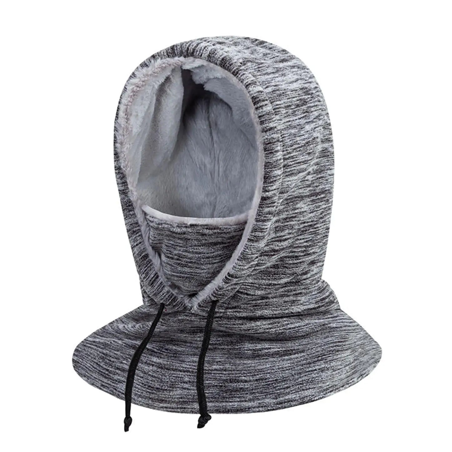 1 Piece Thick Wool Balaclava, Winter Windproof Fleece Face Mask for Cold Weather, Ski, Outdoor Sports Neck Warmer for Men Women Peaceful Pleasures Health and Wellness Light Gray One Size