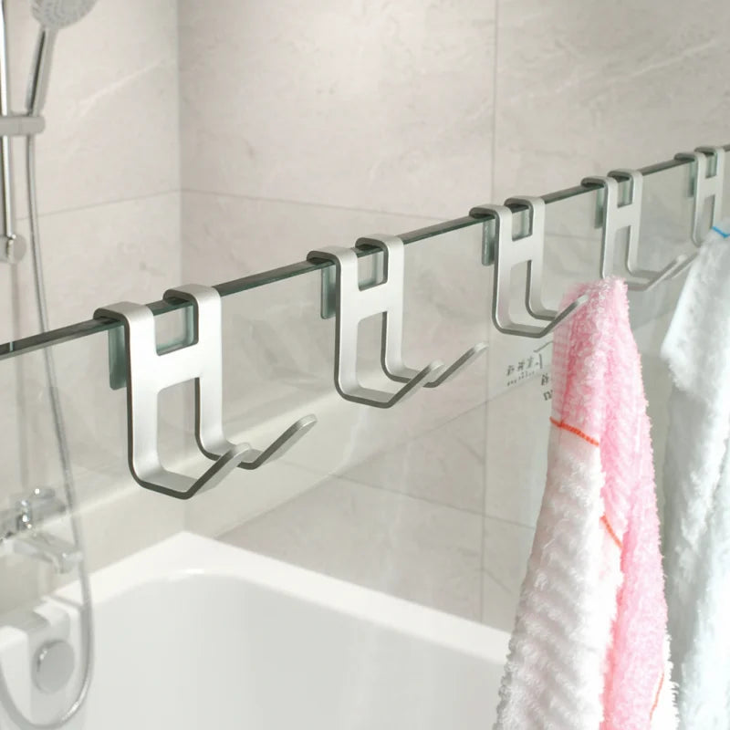 Space Aluminum H-Shape Door Hook – Bathroom & Kitchen Storage