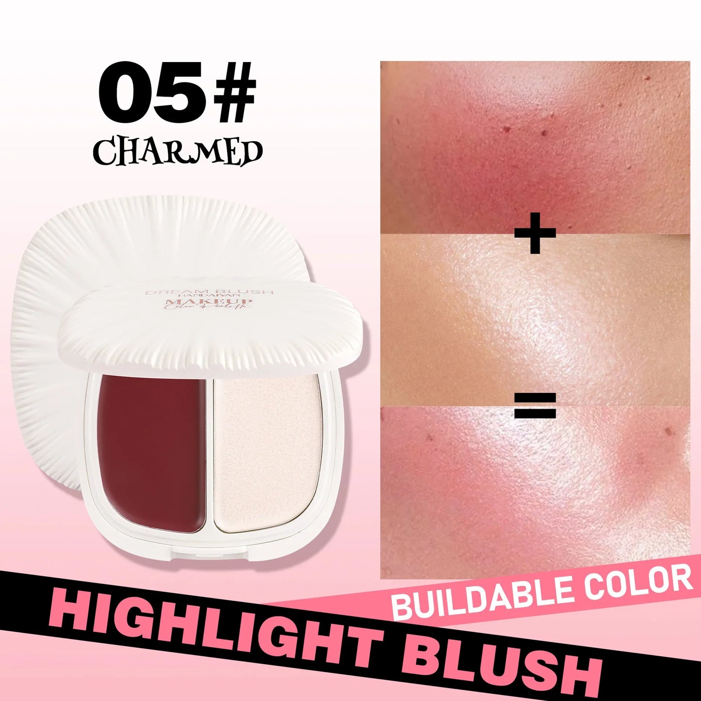Handaiyan 2-in-1 Blush & Highlighter Palette | Natural Glow