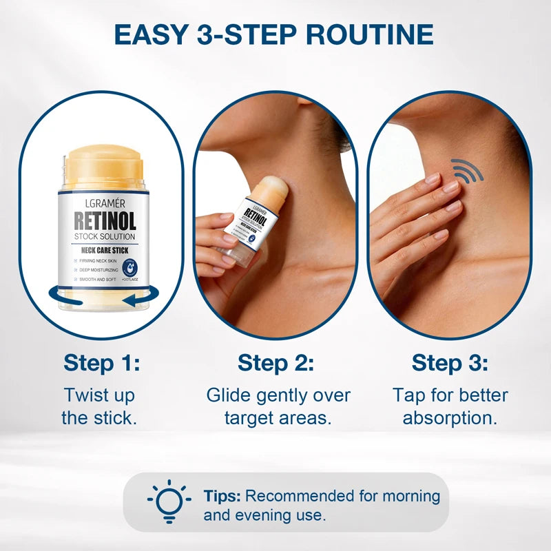 LGRAMER Retinol Neck Firming Cream Stick | Face & Neck Moisturizer