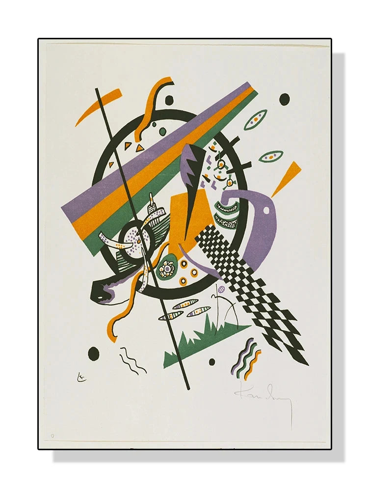 Kandinsky Geometric Abstract Canvas Wall Art | Modern Decor Canvas Art Print Peaceful Pleasures Health and Wellness