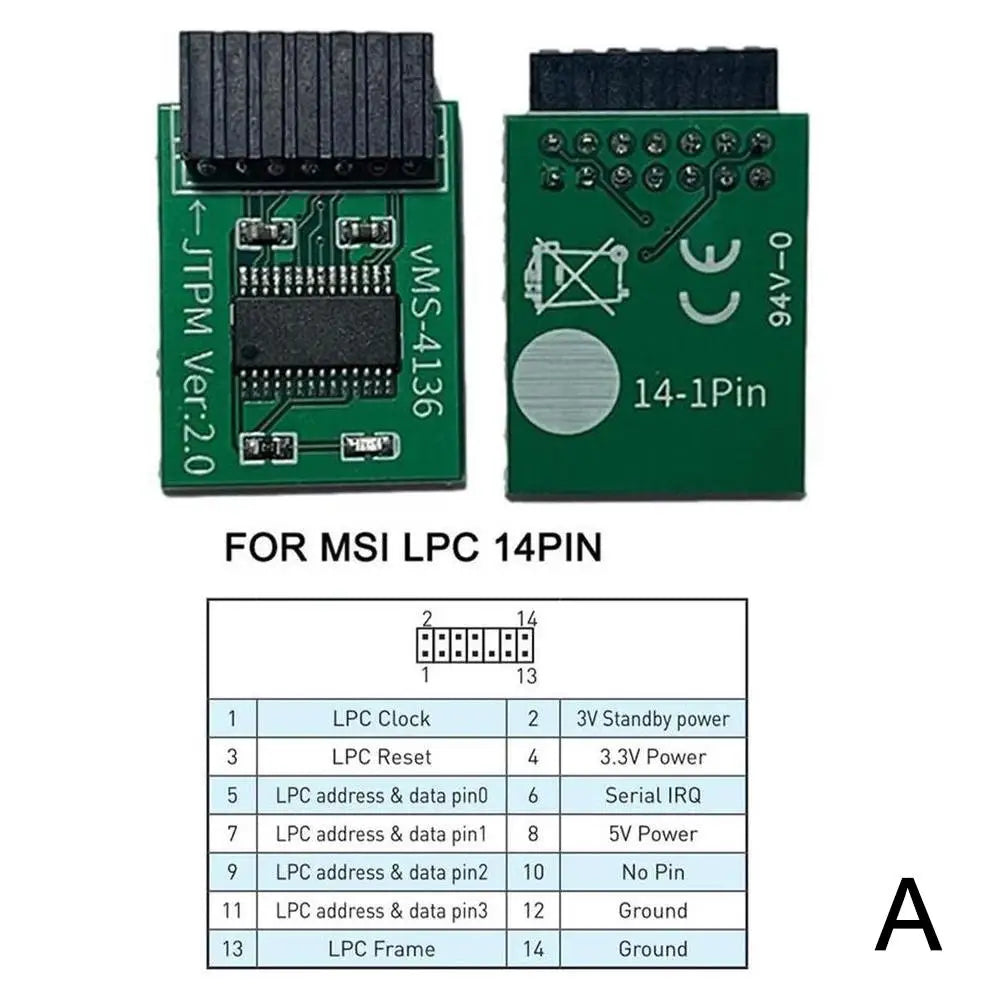 TPM 2.0 Encryption Security Module Remote Card Supports Multi Brand Motherboards 12 14 18 20-1pin Pins Peaceful Pleasures Health and Wellness A