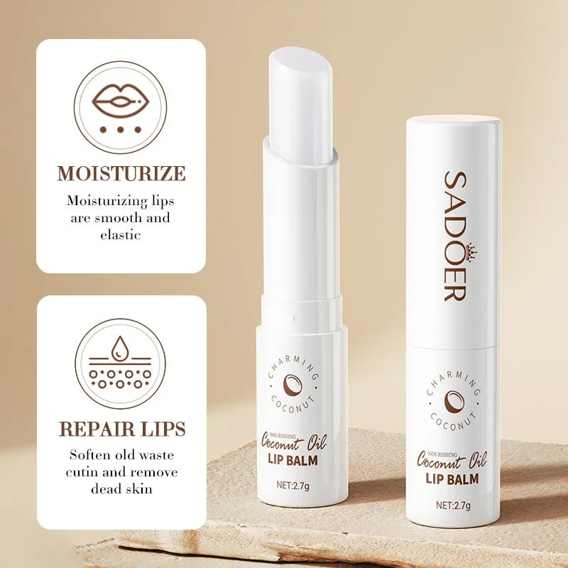 Coconut Lip Balm Lasting Nourishment and Moisture for Men and Women Daily Care Lip Balm Peaceful Pleasures Health and Wellness
