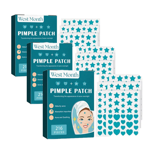 216pcs Hydrocolloid Acne Patch Repair Acne Cleansing Invisible Breathable Waterproof Acne Cleansing Concealer Fade Clean Peaceful Pleasures Health and Wellness 3 Box