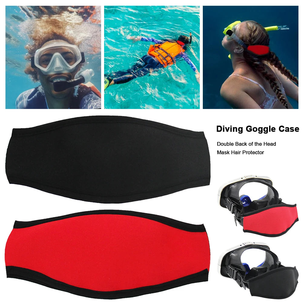 Scuba Mask Straps Comfortable Neoprene Mask Strap Cover Adjustable Goggle Strap Covers Hair Protector Wrap Swimming Water Sports Peaceful Pleasures Health and Wellness