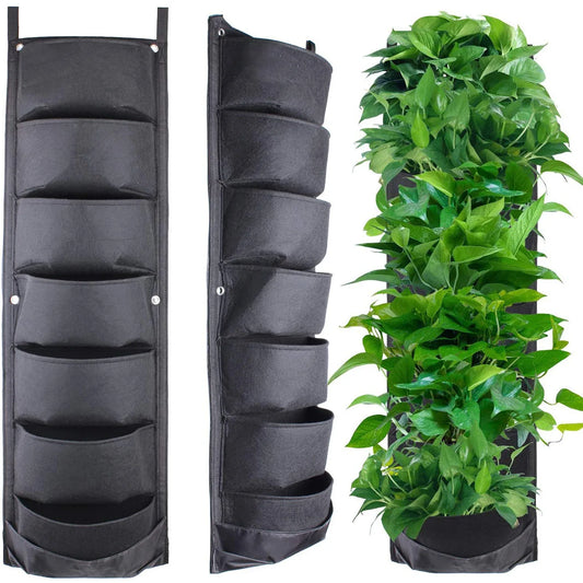 Vertical Felt Bag Planting Bag Greening Plant Wall Cultivation Bag Seedling Bag Plant Wall Hanging Bag Peaceful Pleasures Health and Wellness