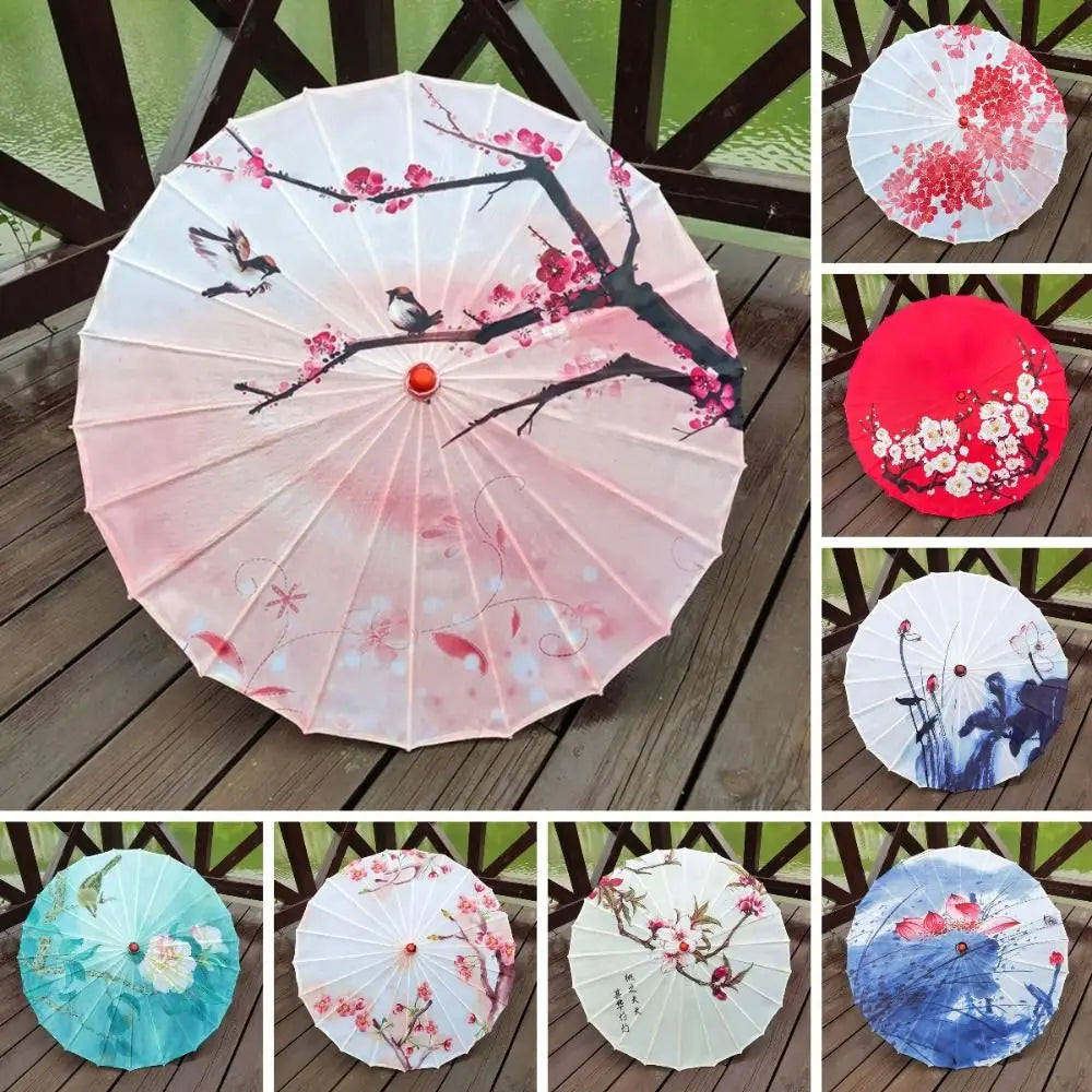 Handmade Chinese Silk Parasol | Decorative Dance Umbrella