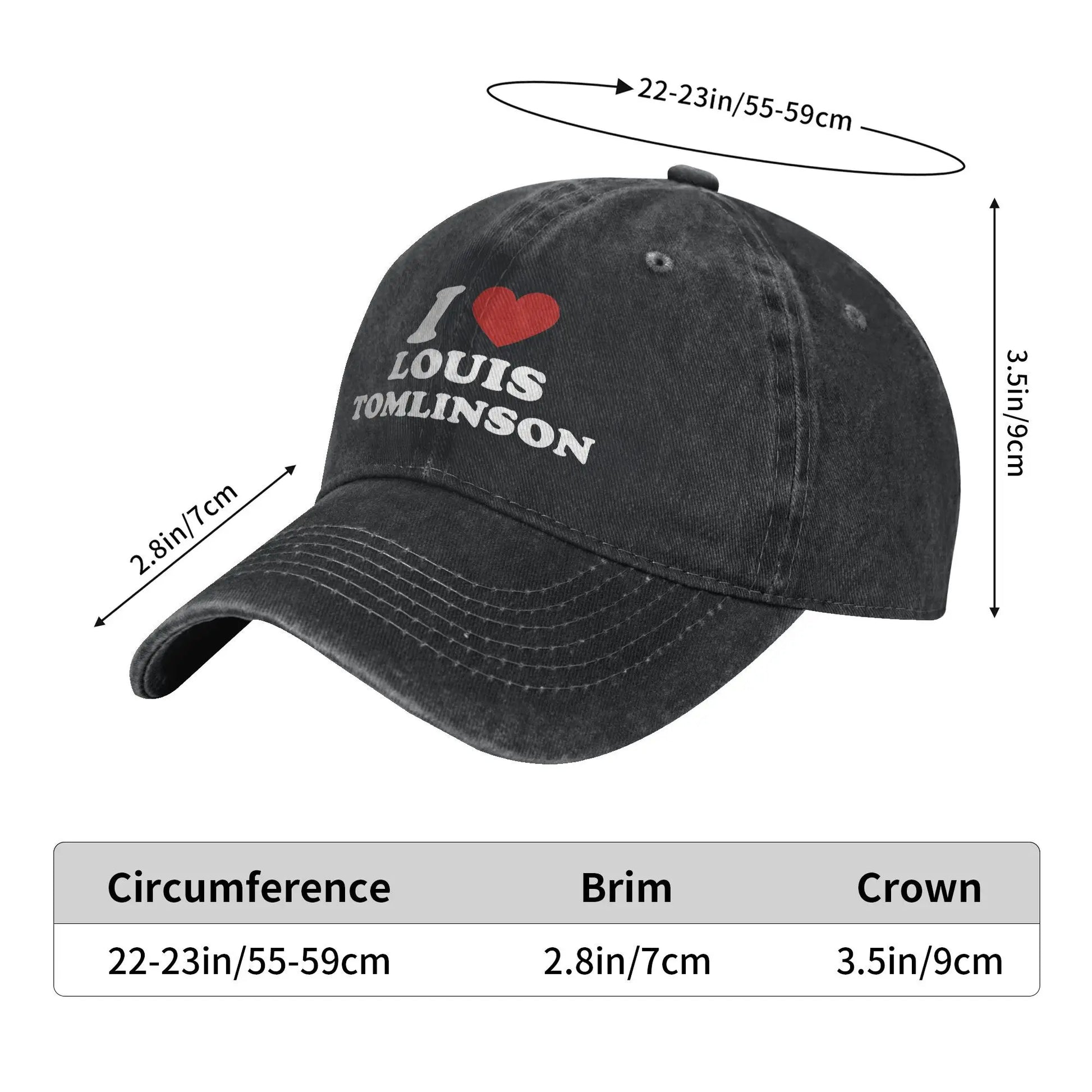 I love Louis Tomlinsons Casual Baseball Cap For Men Adult Summer Outdoor Sport Trucker Hat Classic Sun Visor Baseball Caps Peaceful Pleasures Health and Wellness