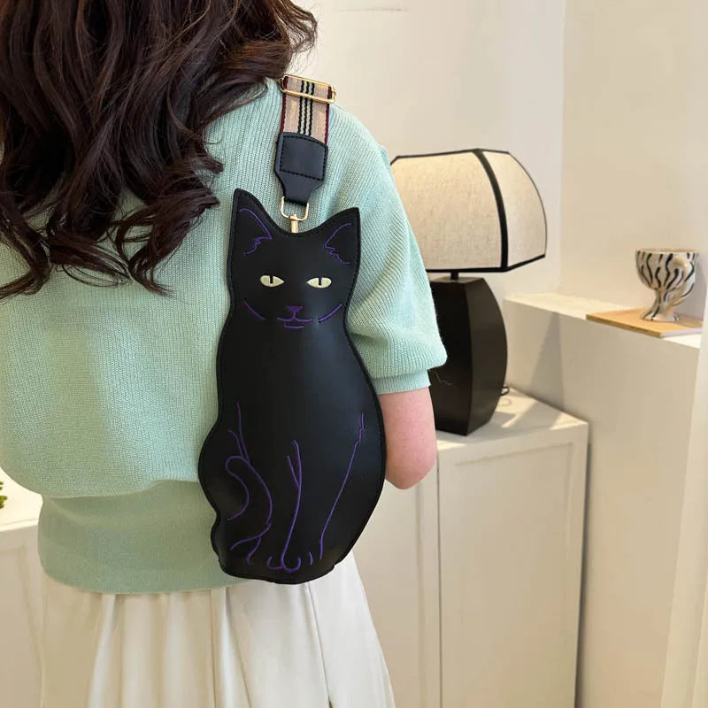 Cute Cat Print Women's Crossbody Shoulder Bag | Messenger Bag