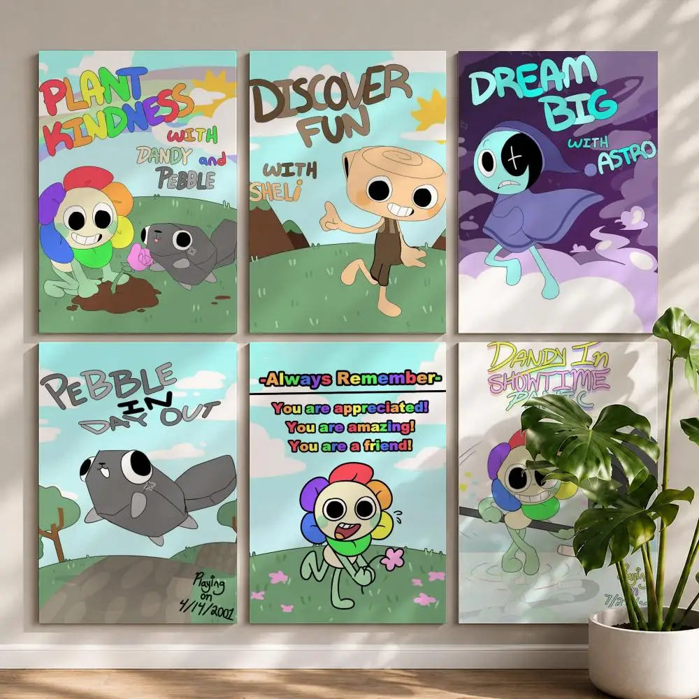 Game D-Dandy's WorldS Poster HD Self Adhesive Waterproof Wall Art Ideal for Home Office Dorm Bedroom Great Gift Peaceful Pleasures Health and Wellness