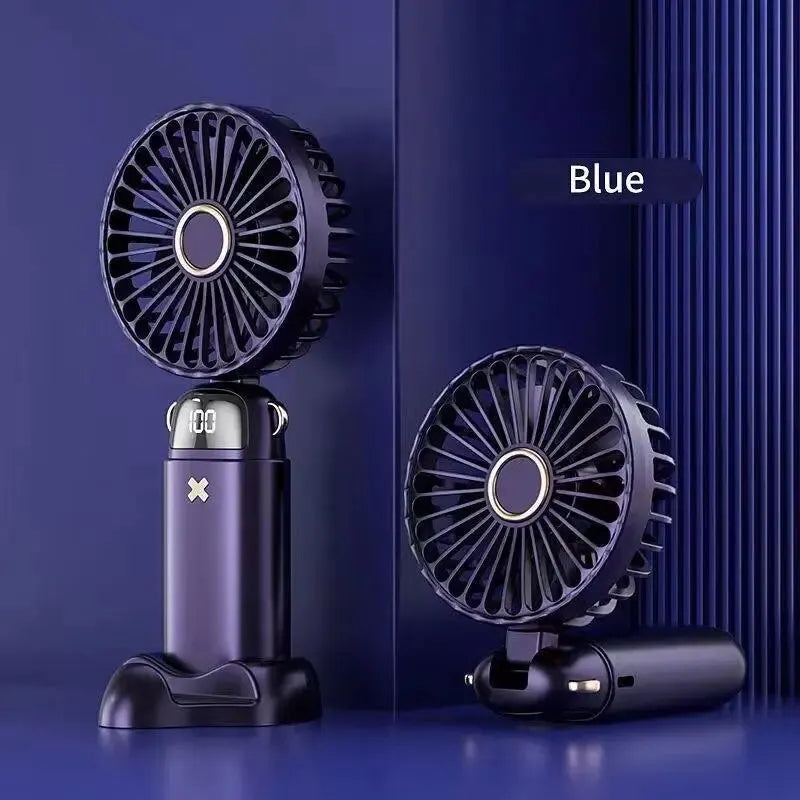 Mini Portable Fan 5-Speed USB Handheld & Neck Fan with Stand
