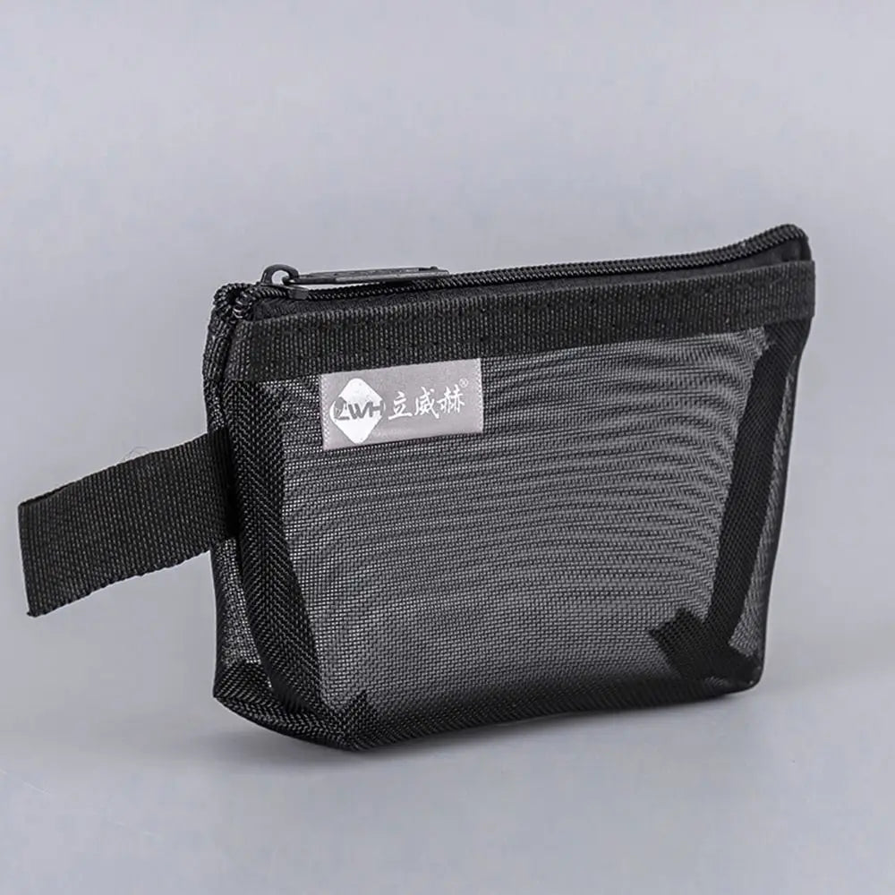 Mini Portable Lipstick Credit Card ID Card Data Line Key Storage Bag Coin Purse Mesh Card Bag Sundries Organizer Peaceful Pleasures Health and Wellness 02