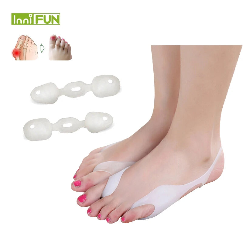Silicone Hallux Valgus Bunion Corrector & Toe Separator 2Pcs