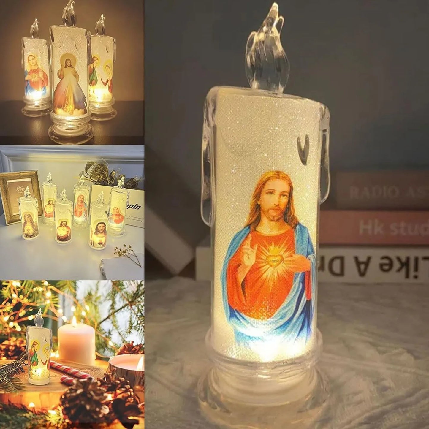 LED Flameless Devotional Prayer Candles | Religious Decor
