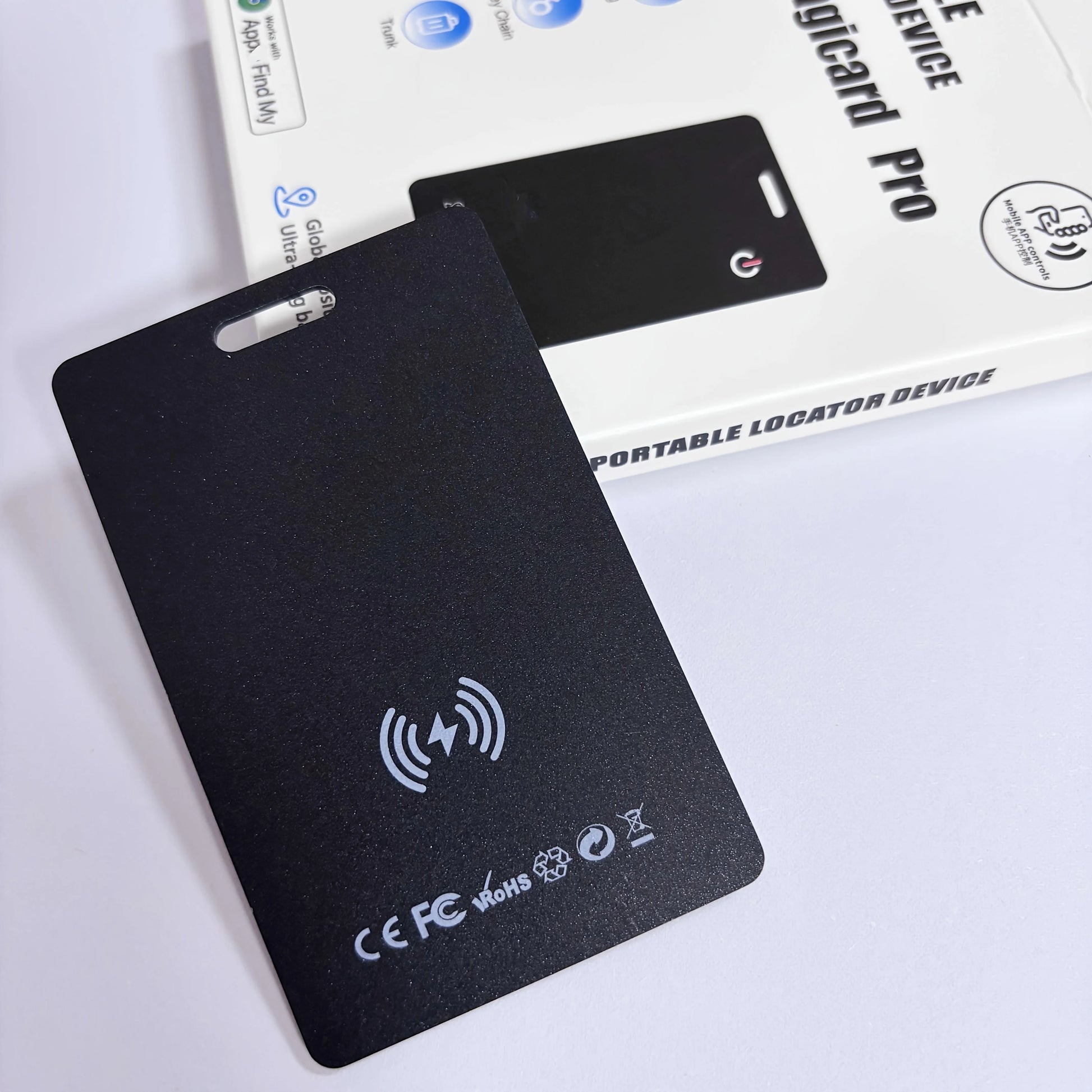 Portable Smart Wallet Track Card, Ultra-thin Anti-Lost Tracker Card Work with Apple Find My App Mini GPS Tracker for IOS System Peaceful Pleasures Health and Wellness Black-1PC