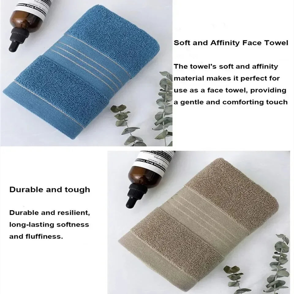 100% Cotton Embroidered Face Towels – Soft & Absorbent 2-Pack Cotton Face Towels Peaceful Pleasures Health and Wellness