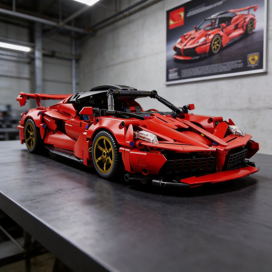1000+pcs MOC Technical Compatible Ferrari Laferrari Supercar Building Peaceful Pleasures Health and Wellness