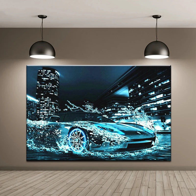 Modern Car Canvas Wall Art Poster | Bedroom & Living Room Decor