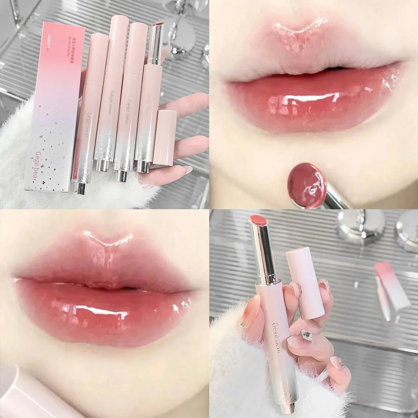 Jelly Lip Gloss Mirror Plumping Tint | Moisturizing Lip Glaze