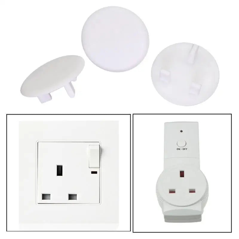 20-Pack UK Baby Socket Covers | Anti-Shock Plug Protectors