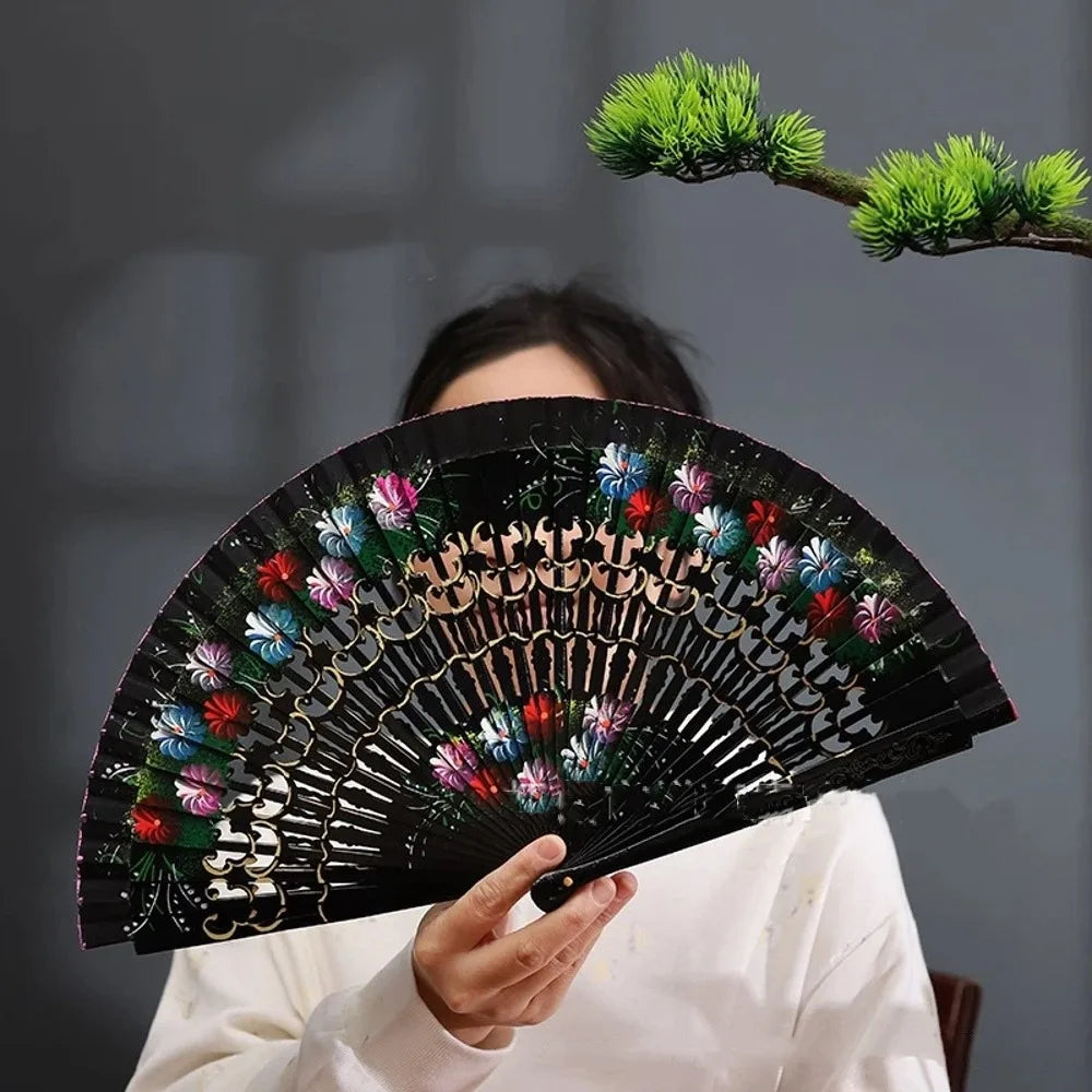 Hand-Painted Chinese Folding Fan | Decorative Antique Style