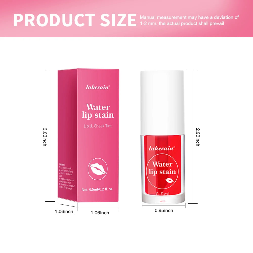 Fruity Water Lip Tin Lip Gloss Moisturizing Lip Glaze Long Lasting Lip Ink Face Lip Dual Purpose Liquid Lipstick Cosmetic Makeup Peaceful Pleasures Health and Wellness