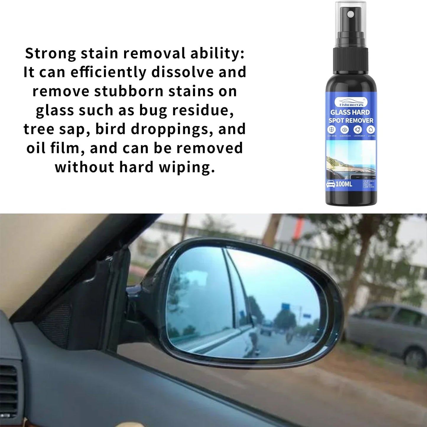 Water Repellent Spray Anti Rain Coating for Car Glass Hydrophobic Anti-rain Car Liquid Windshield Mirror Mask Auto Polish Kit Peaceful Pleasures Health and Wellness