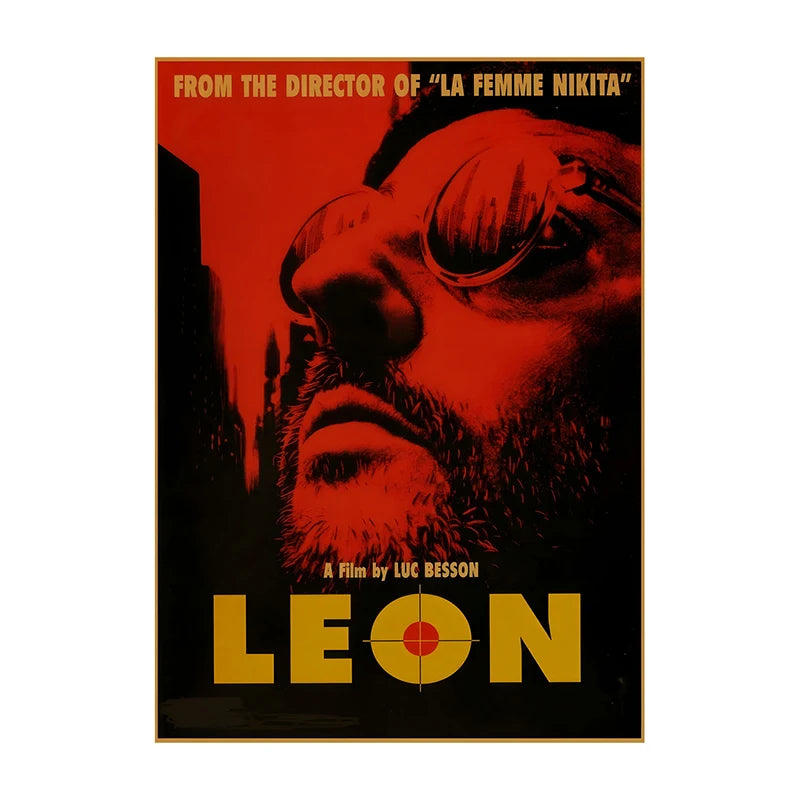 Retro Leon Movie Canvas Wall Art | Vintage Film Poster Print