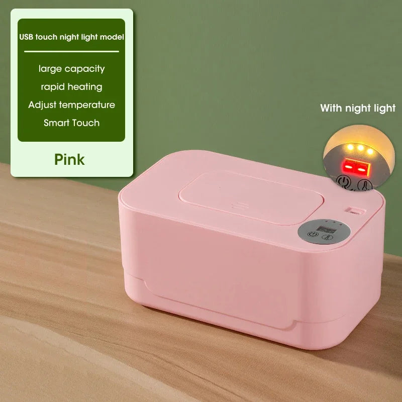 Baby Wipe Warmer with LED Display | USB Portable Dispenser